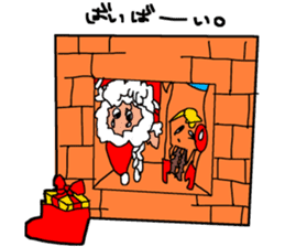 Santa Claus and Raindeer Sticker sticker #9294847
