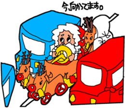 Santa Claus and Raindeer Sticker sticker #9294848