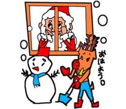 Santa Claus and Raindeer Sticker sticker #9294850