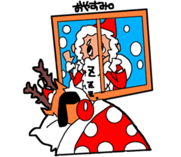 Santa Claus and Raindeer Sticker sticker #9294851