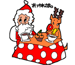 Santa Claus and Raindeer Sticker sticker #9294852
