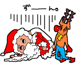 Santa Claus and Raindeer Sticker sticker #9294854