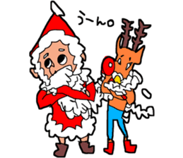 Santa Claus and Raindeer Sticker sticker #9294855