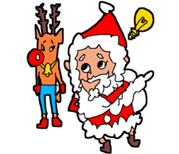 Santa Claus and Raindeer Sticker sticker #9294856