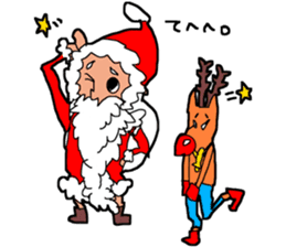 Santa Claus and Raindeer Sticker sticker #9294858