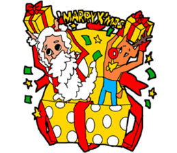 Santa Claus and Raindeer Sticker sticker #9294859
