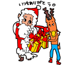 Santa Claus and Raindeer Sticker sticker #9294861