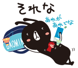 Black rabbit & red bear's Badminton club sticker #9295161