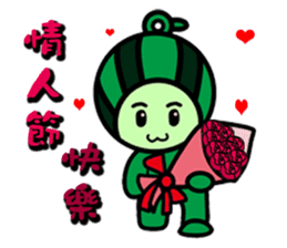Watermelon guy-Part Holiday sticker #9295441