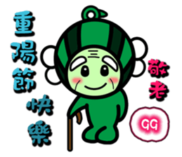 Watermelon guy-Part Holiday sticker #9295457
