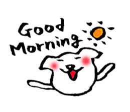 YURU and white dog sticker #9297954