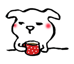 YURU and white dog sticker #9297956