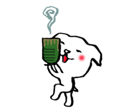 YURU and white dog sticker #9297959