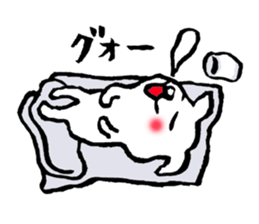 YURU and white dog sticker #9297960