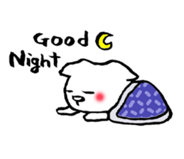 YURU and white dog sticker #9297962