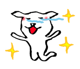 YURU and white dog sticker #9297966