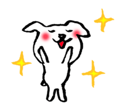 YURU and white dog sticker #9297967