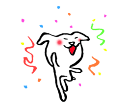 YURU and white dog sticker #9297976