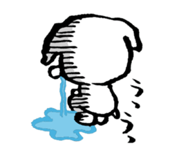 YURU and white dog sticker #9297979