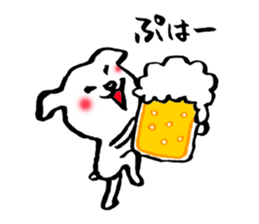YURU and white dog sticker #9297980