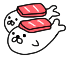 Sushi & seal sticker #9298559