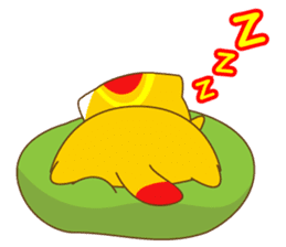 Bluecat the third words-golden cat sticker #9298857