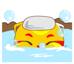 Bluecat the third words-golden cat sticker #9298859