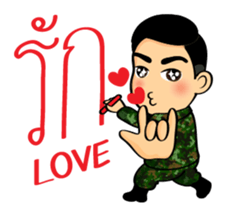 Soldier Thai sticker #9298931
