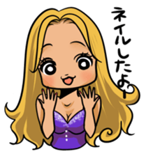 Japanese cute lady sticker sticker #9298995