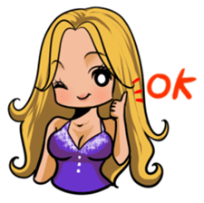 Japanese cute lady sticker sticker #9298999