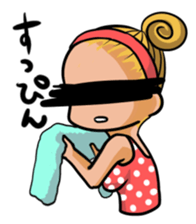 Japanese cute lady sticker sticker #9299001