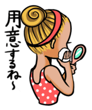 Japanese cute lady sticker sticker #9299002