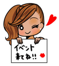 Japanese cute lady sticker sticker #9299005