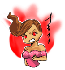 Japanese cute lady sticker sticker #9299009