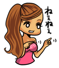 Japanese cute lady sticker sticker #9299017