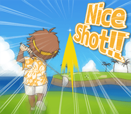 Golf lovers live in Hawaii. sticker #9299246