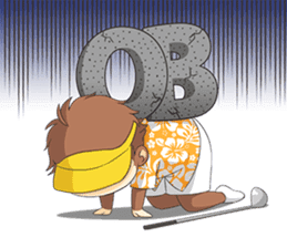 Golf lovers live in Hawaii. sticker #9299252