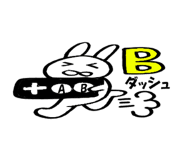 White cute rabbit high school students sticker #9299590