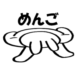 White cute rabbit high school students sticker #9299617