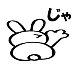 White cute rabbit high school students sticker #9299623