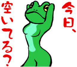 frog women sticker #9302351