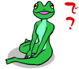 frog women sticker #9302354