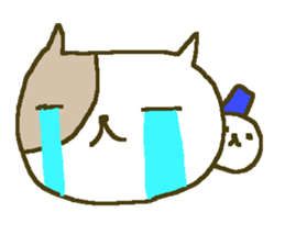 Winter cat family big font. sticker #9303132