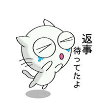 Holiday of white cat sticker #9303831