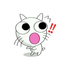 Holiday of white cat sticker #9303850