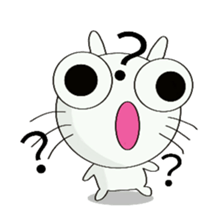 Holiday of white cat sticker #9303852