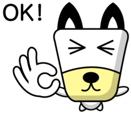 Trapezoidal Dog 4 ( English ) sticker #9304894