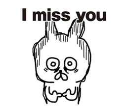 Sick rabbit(English) sticker #9304949