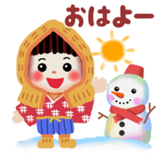 pretty snow child sticker #9304984