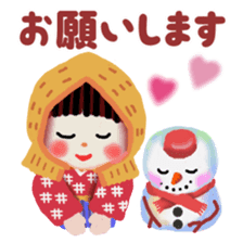 pretty snow child sticker #9304993